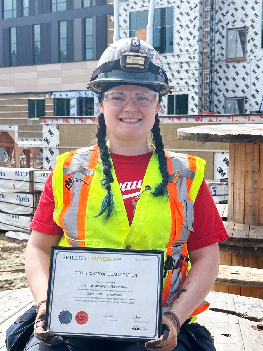 Alexandra Robertshaw - new Red Seal Construction Electrician