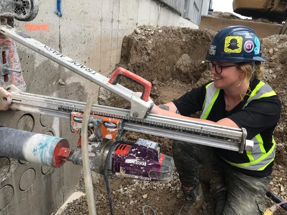 This was in my second term of my apprenticeship coring out holes in the building for the main power feed.